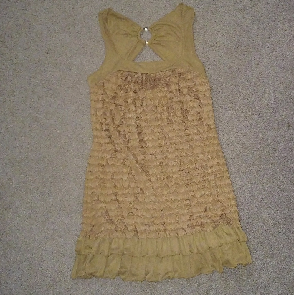 🌷2-4-7  Mini Dress with Ruffle Detail